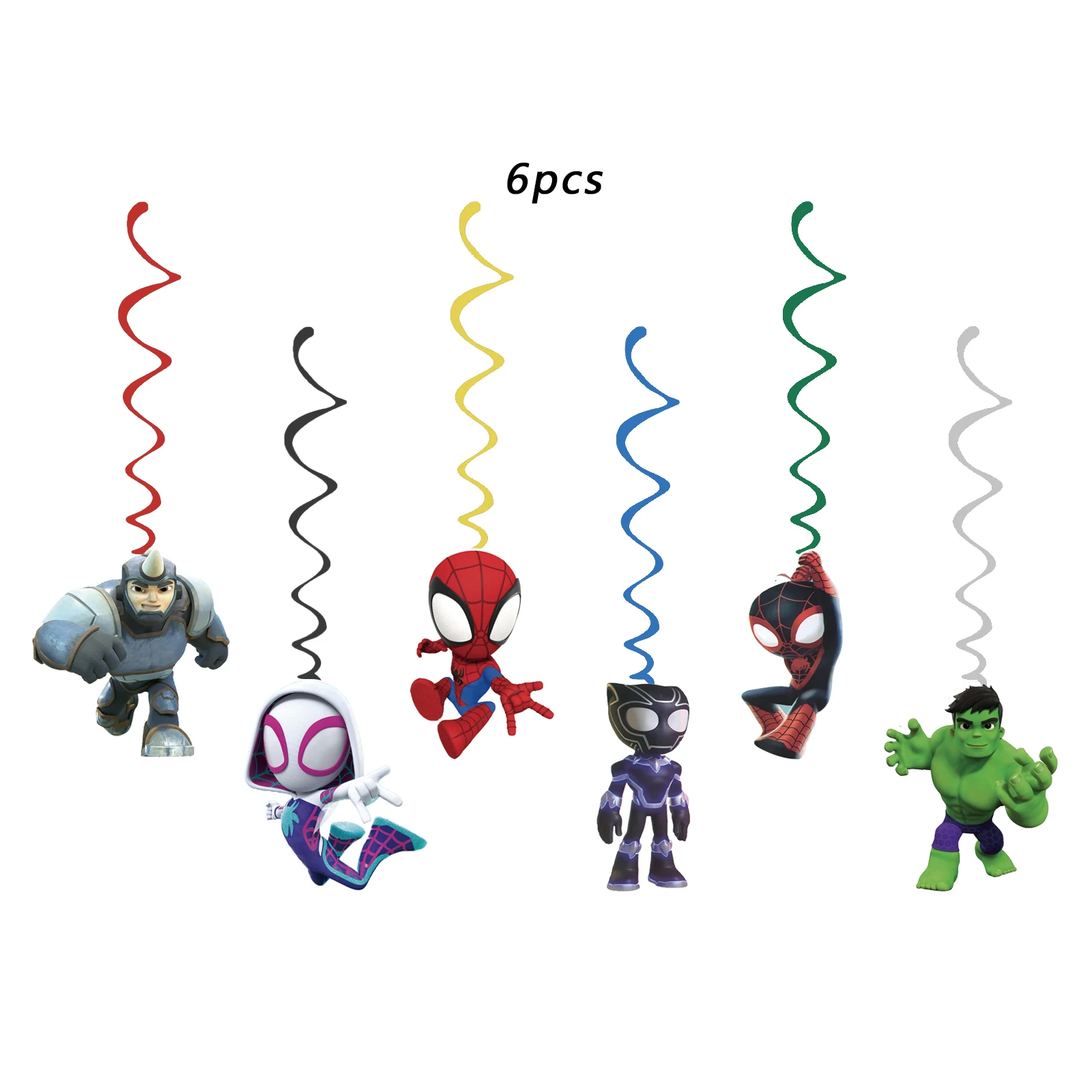 스파이더맨과 그의 놀라운 친구들 파티 용품,스파이더맨 생일 배너,스파이더맨 매달린 소용돌이