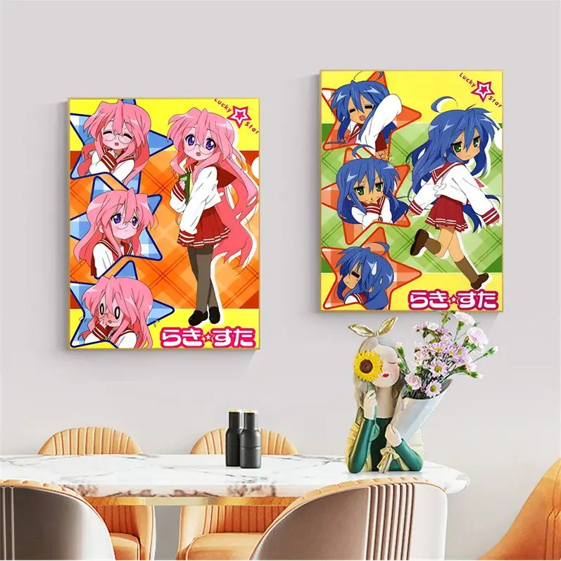 

Lucky Star Comedy Anime DIY Sticky Poster Waterproof Paper Sticker Coffee House Bar Home Decor