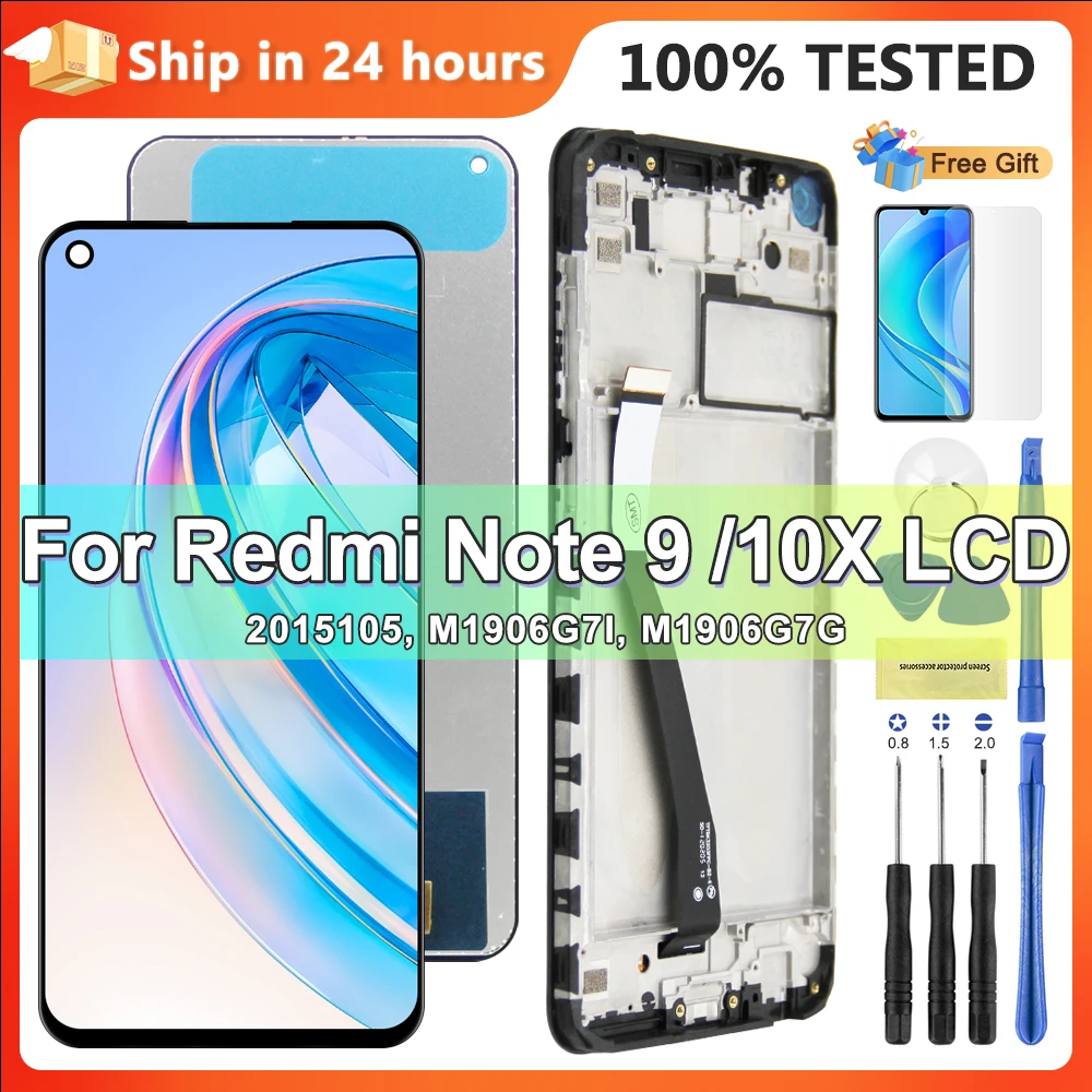 

Original For Xiaomi Redmi Note 9 4G LCD Display Touch Screen Replacement For Redmi 10X Screen M2003J15SG M2003J15SC Display