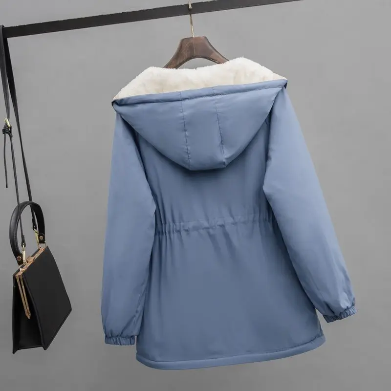 

Autumn New Women Denim Trench Winter Coat Female Was Thinner Mid-Length Over-The-Knee Windbreaker Casual Womens Jackets L106