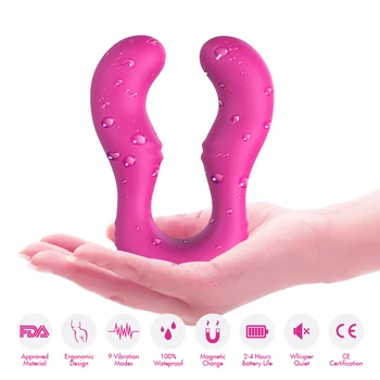 Rechargeable Double Vibrators Lesbian 9 Speed G-spot Dildo Vibration Eggs Sex Product Adult Sex Toys Anal Vibrator For Men 5