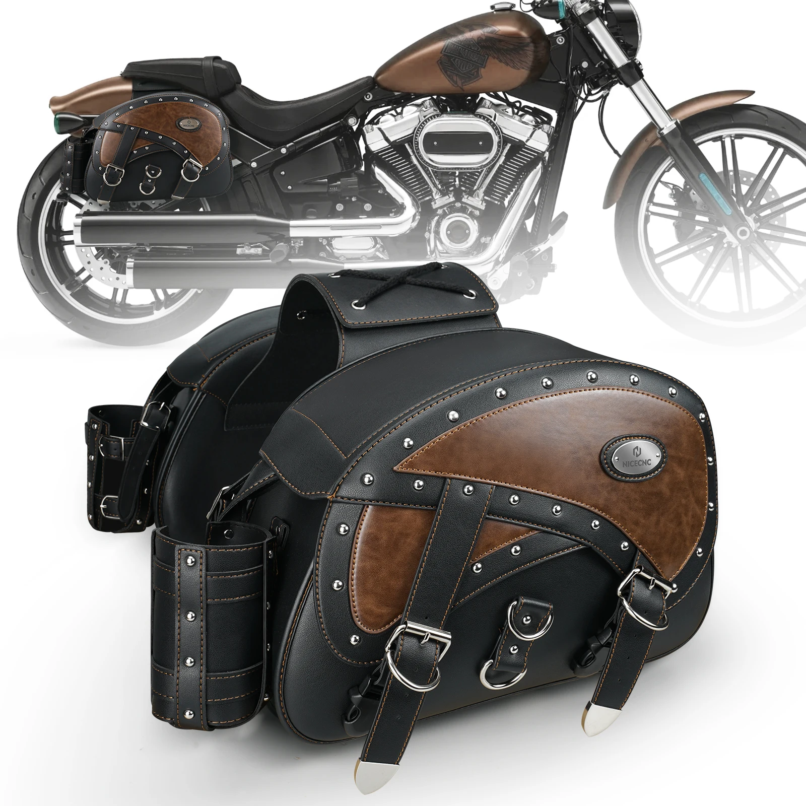 King Without Bags Road King Bags On Softail 1002F2B- Saddleline