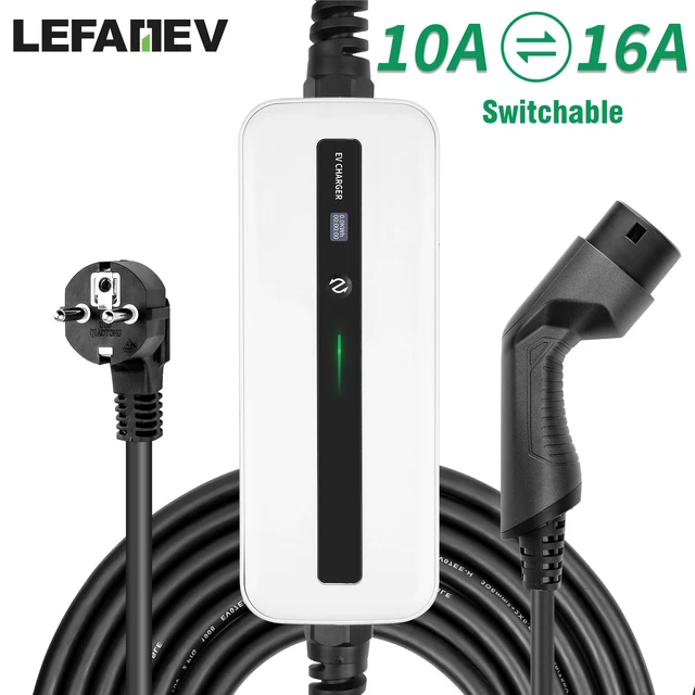 Boîtier mural EVSE pour voiture électrique, chargeur EV Type 2, câble 6m,  7KW, IEC 62196 - AliExpress