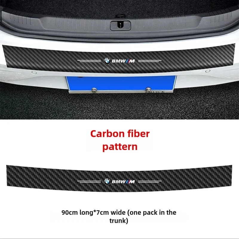 thumbnail image 1 of Pegatinas protectoras de umbral de puerta de fibra de carbono con logotipo de coche para BMW Común a todas las series de coches F46 F35 G20 E91 E93 F30 F11 G30 F12 X5 M3 M5, 1 of 5