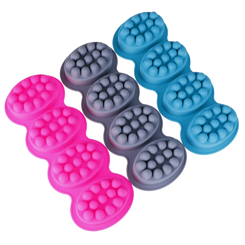 Mold Silicone Massage Soap Mold 1Pc Therapy Bar Soap Making Tools DIY Homemade Oval Spa for Lotion Bars Various Small Desserts