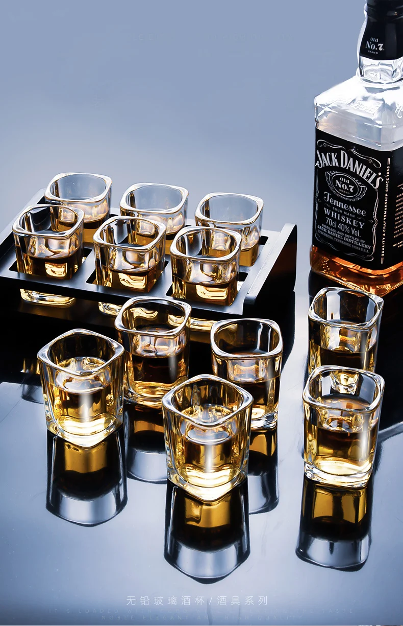 Description Picture 2 of itemShot Glass Set White Wine Glass Cup Holder Drinkware Set Spirit Glass Bar KTV Wine Glass Holder Glass Cup Storage Rack