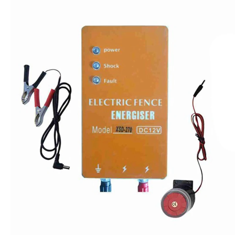 

Electric Fence Solar Energizer Charger Controller Horse Cattle Poultry Farm Animal Fence Alarm Livestock Tools,US Plug