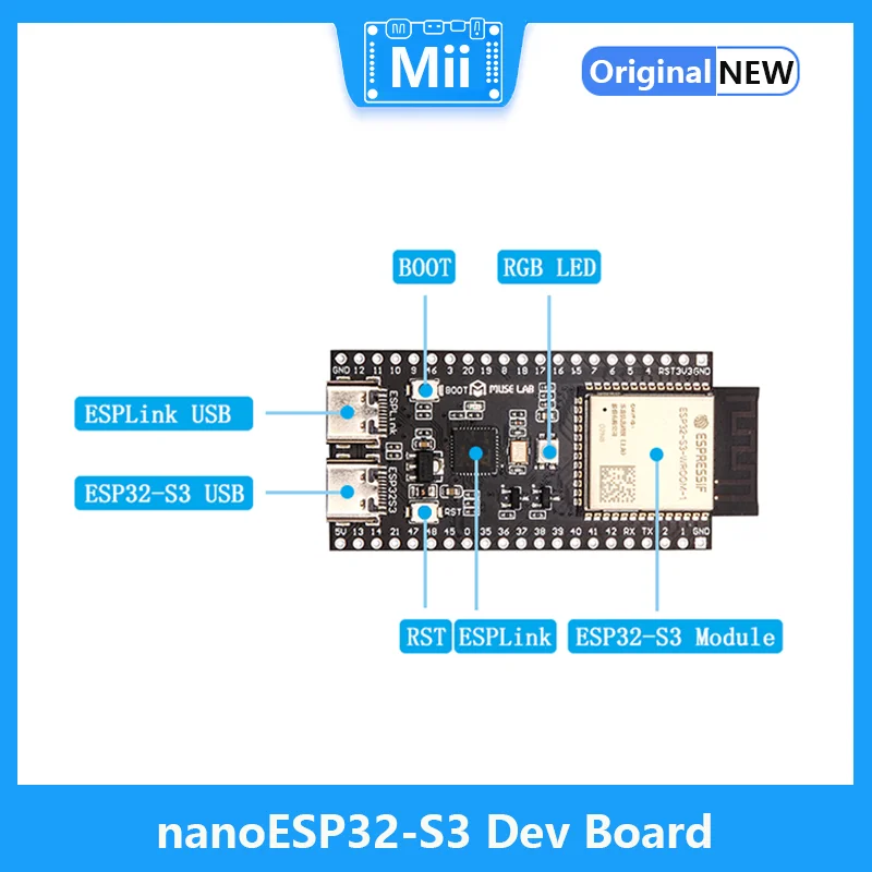 NanoESP32-S3   ESP32-S3-WROOM-1 , WiFi/BLE ESPRESIF AIOT 