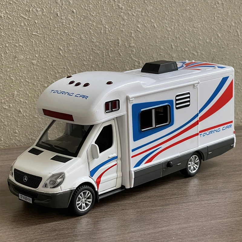 1:28 Diecast Luxus RV Freizeit Fahrzeug Auto Modell Metall Camper