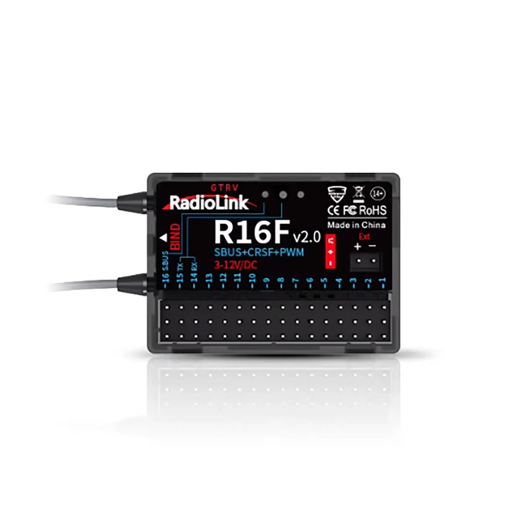 Récepteur RadioLink R12F 12CH R16F 16CH 2.4G PWM SBUS CRSF