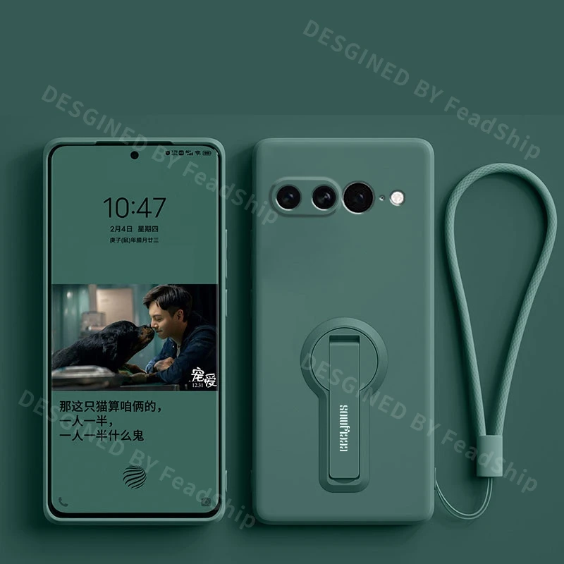 Versatile Silicone Phone Case with Holder Stand & Lanyard – Durable Protective Cover