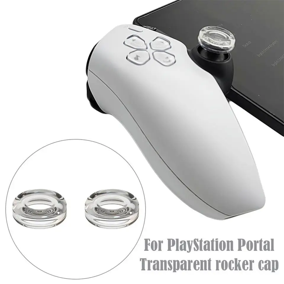 2Pcs Rocker Cap For PlayStation Portal Transparent Liquid Silicone Joystick Analog Cover For PS Portal Handheld Accessories