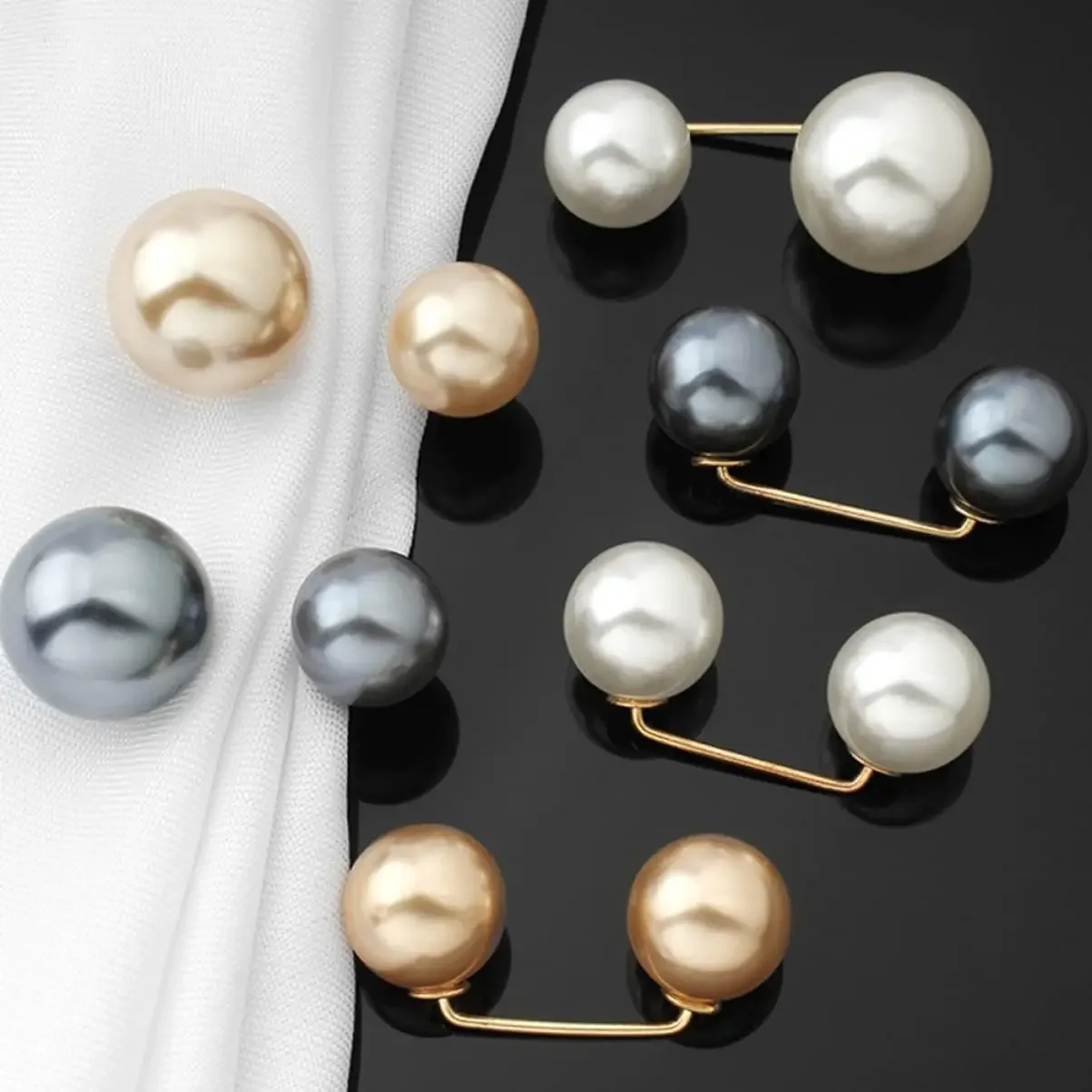 Broche Nico De Perlas Para Mujer, Pin De Solapa De Circonita Cbica Para