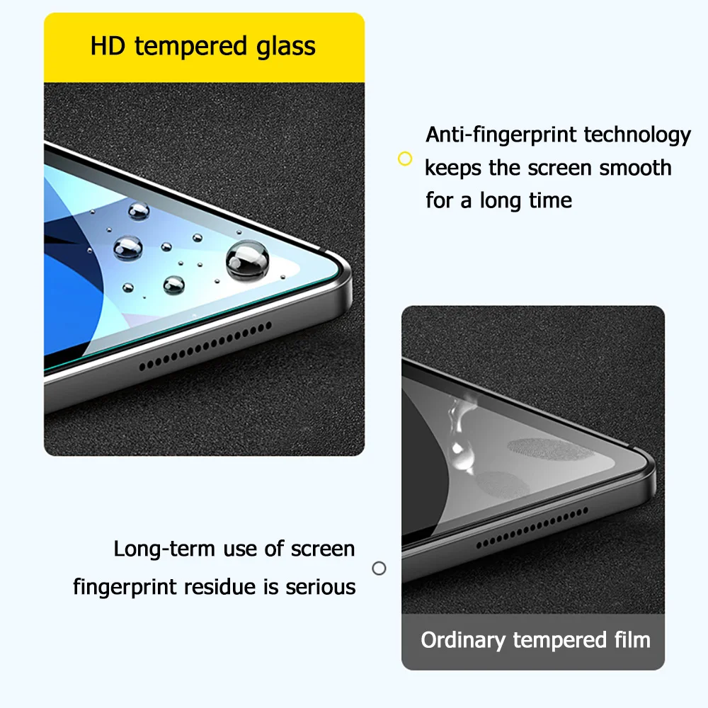 Premium HD Tempered Glass Screen Protector, 3-Pack, Full Coverage, Anti-Fingerprint