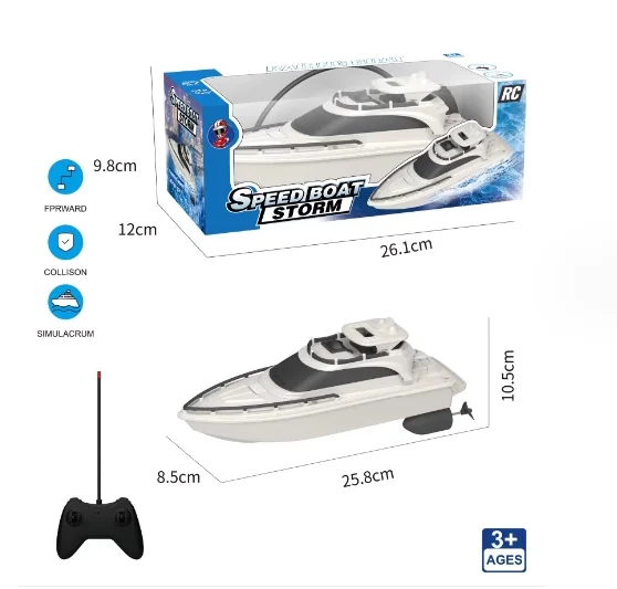 Bateau RC rapide étanche pour enfants et adultes - Jouet aquatique télécommandé