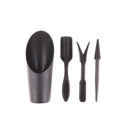 4-Piece Garden Planting and Sowing Tool Kit (Black)