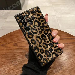 Leopard Print Pattern Phone Case Cover - S22 Plus (Black A1498)