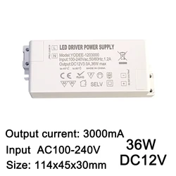 Constant Voltage LED Power Supply for Lighting Applications, DC12V (36W)