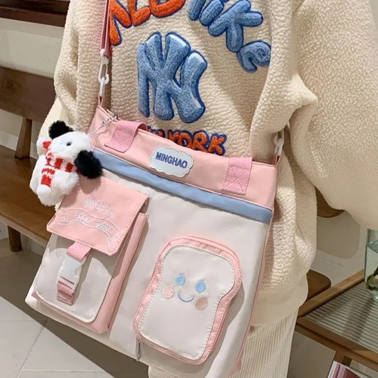 

Симпатичные Нейлоновые женские сумки, сумка на плечо 2023, женская сумка-мессенджер, сумки через плечо из ткани Оксфорд, ранцы для девушек