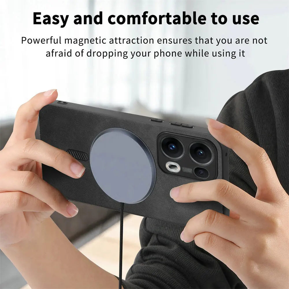 Leather Magnetic Wireless Charging Case