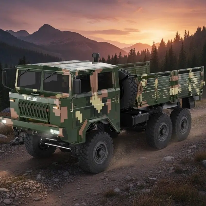 홍옌 Cq261 시뮬레이션 1/10 군용 카드 원격 제어 전기 오프로드 차량 등반용 RC 모델카 대형 RC 장난감