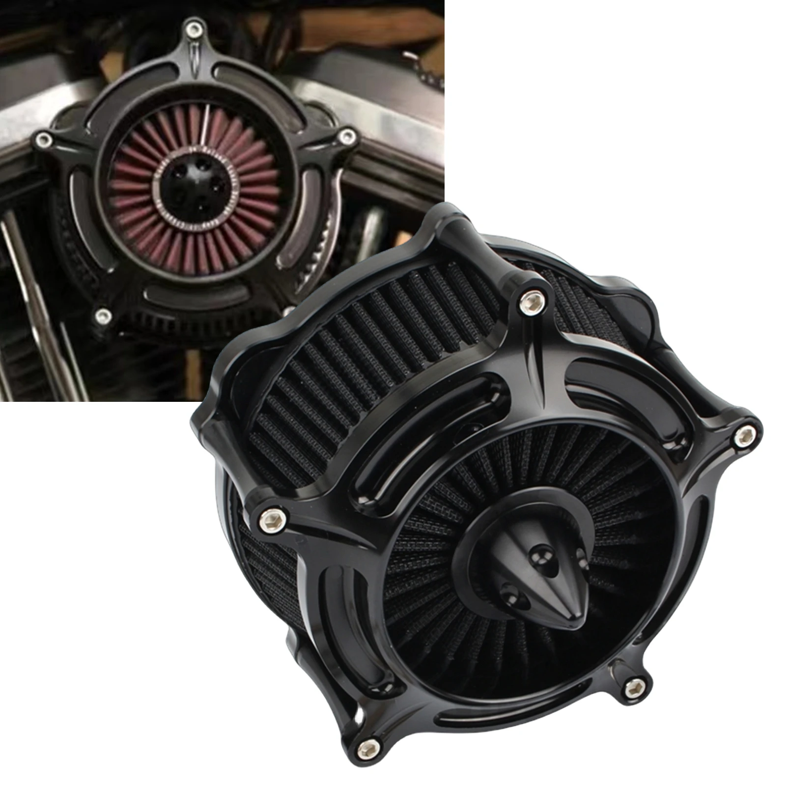 

For Harley Models Dyna/FXR EVO Softail Touring EVO Twin Cam Motorcycle Air Cleaner Intake Filter Cover