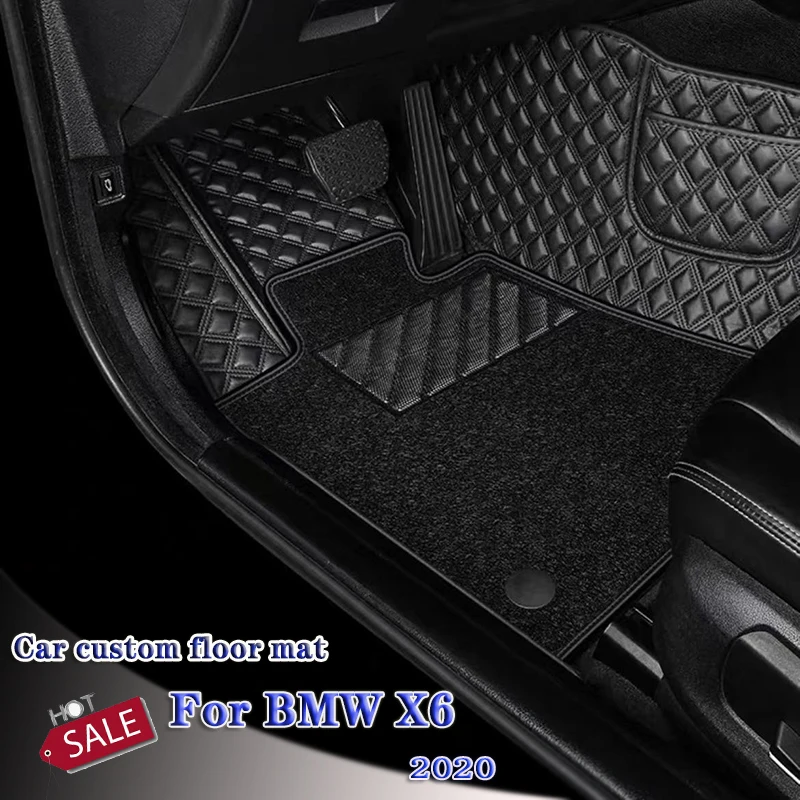 

Custom Car Floor Mats For BMW X6 2020 Auto Styling Waterproof Decoration Leather Carpets Car Interior Accessories Foot Pads Rug