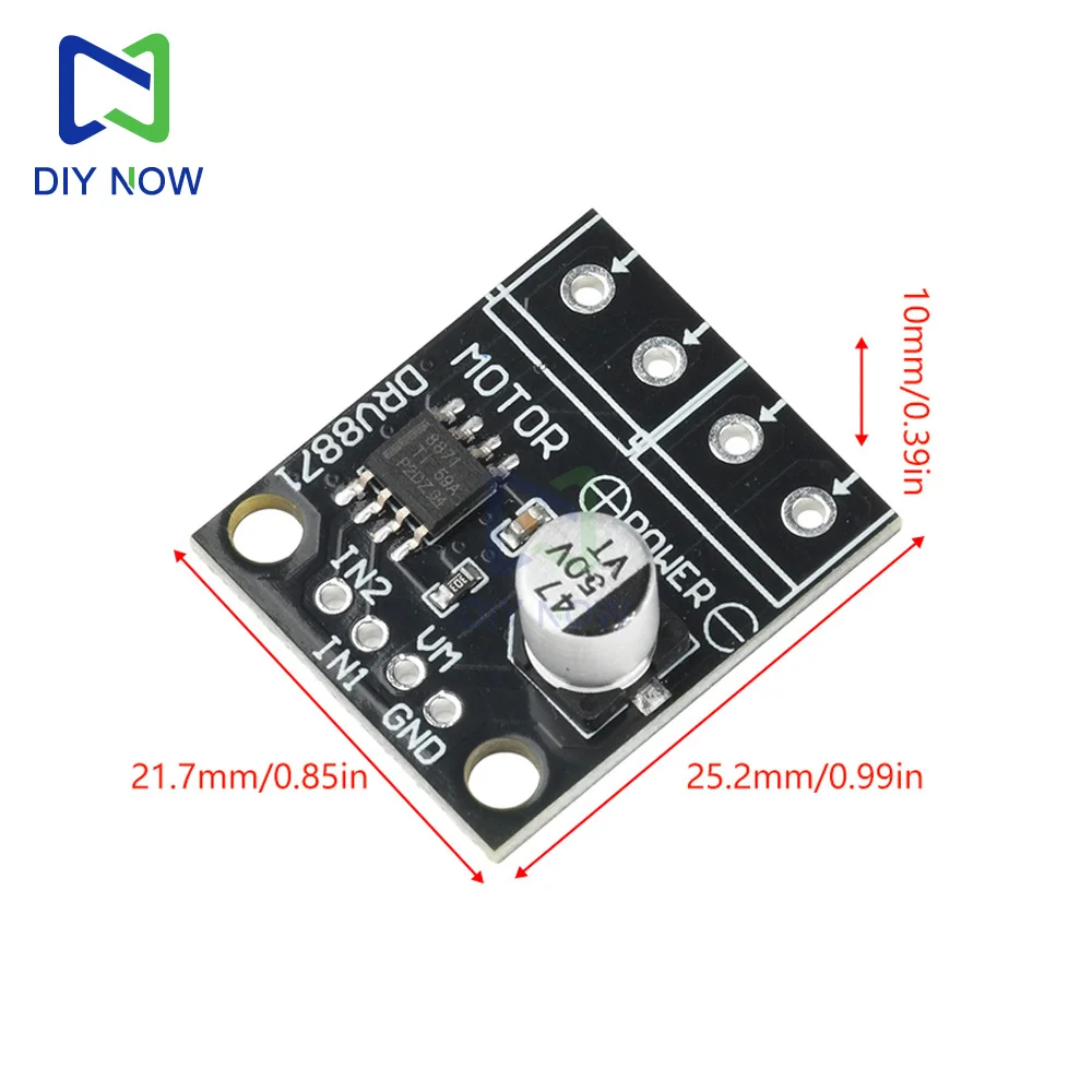5/1Pcs DRV8871 DC 6.5-45V H-Bridge Motor Driver Module 3.6A Brushed DC Motor Control PWM 10A Sinking Source for DIY Robot 3