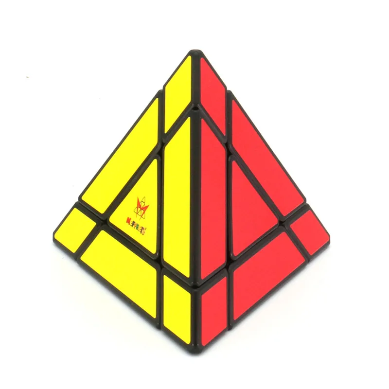 Meffert's Jing's Falt Pyraminx Edge 스큐브 베개, Adam G. 코완 매직 큐브 트위스트 퍼즐, 블랙 바디 초보자 장난감, 두뇌 티저