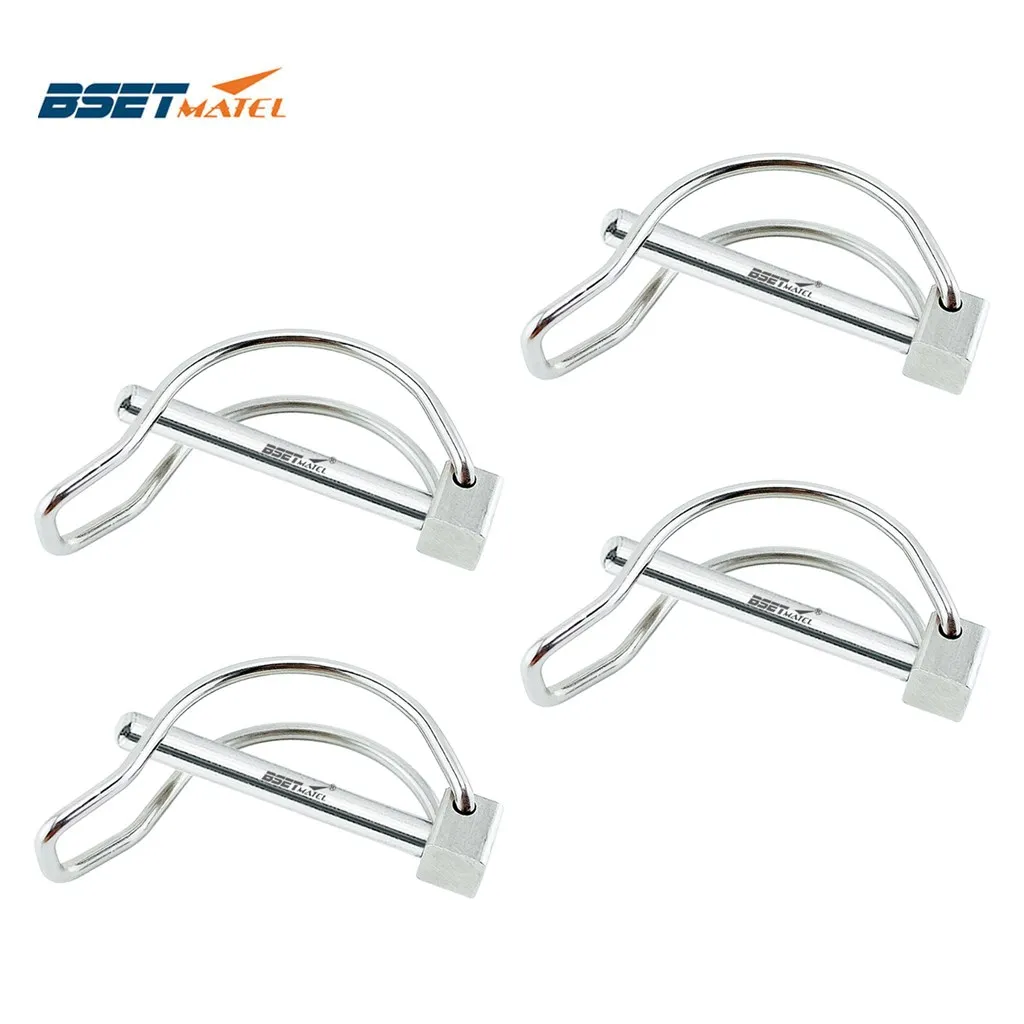 

4X Stainless Steel 316 Quick Lock Release Trailer Towing Coupler Safety Pin Bicycle Stroller Cargo Stage leg Hitch Hook Clip