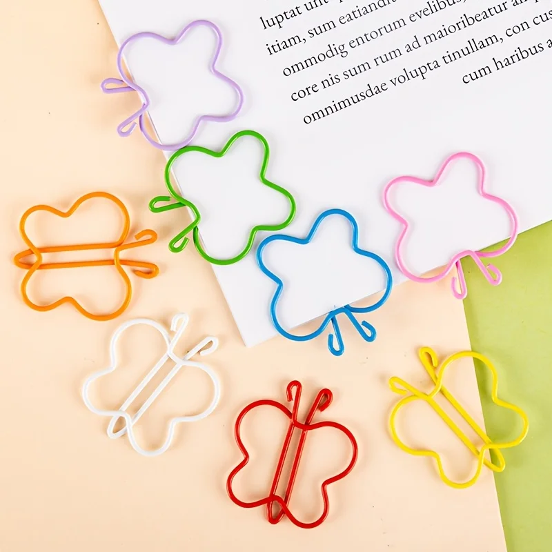 10/20개 멀티컬러 PET 플라스틱 바인더 클립 - 책, 게시판, 책갈피에 적합한 귀여운 색상별 사무용품