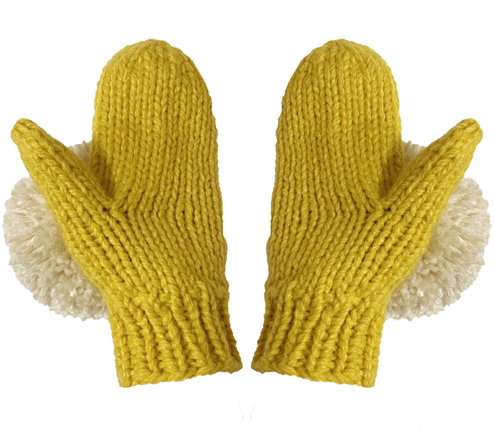 

BomHCS Knitted Gloves Handmade Lovely Big Pom Ball Mittens Women Winter Warm