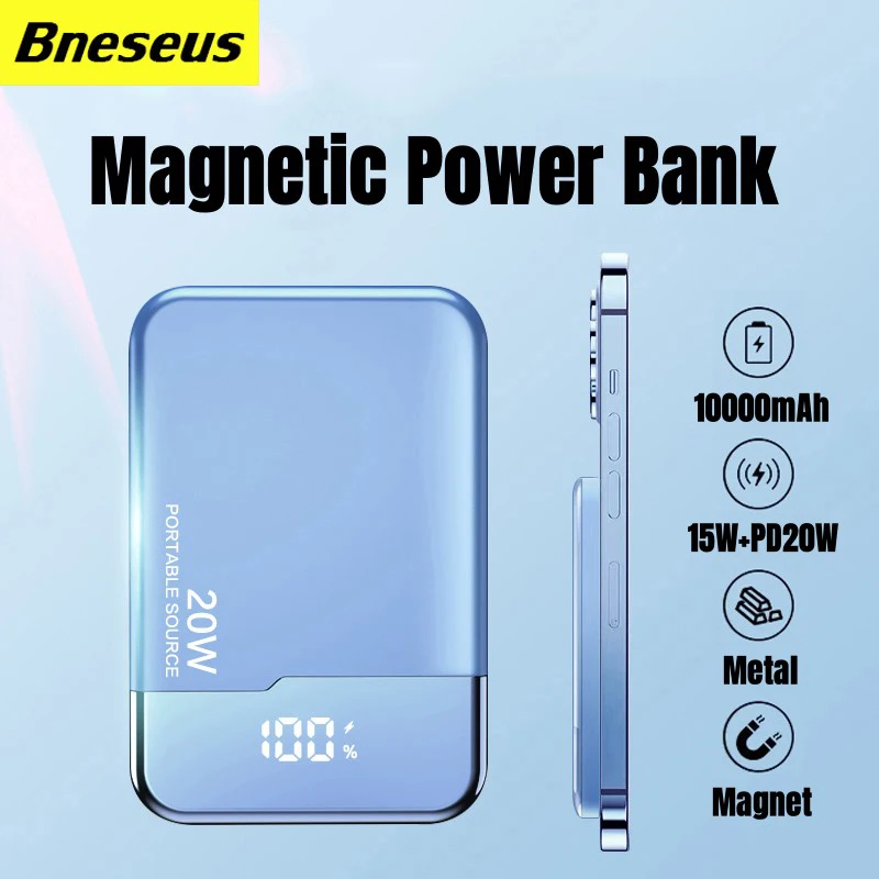 New-Macsafe-Magnetic-Wireless-Power-Bank-15W-Fast-Chargers-10000mAh ...