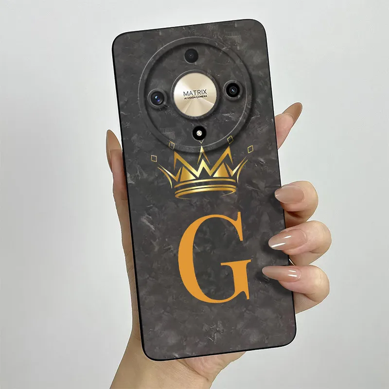 Crown Letters Full Matte Anti-Drop Soft Protective Phone Case