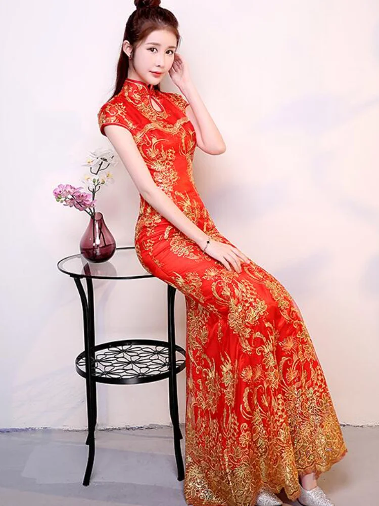 Рисунок 2 - Женское Красное китайское свадебное платье Qipao