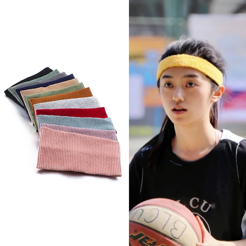 

Summer Sports Yoga Headbands for Women Simple Adjustable Men Running Absorb Sweat Elastic Hair Bands Soild Headband Wholesale