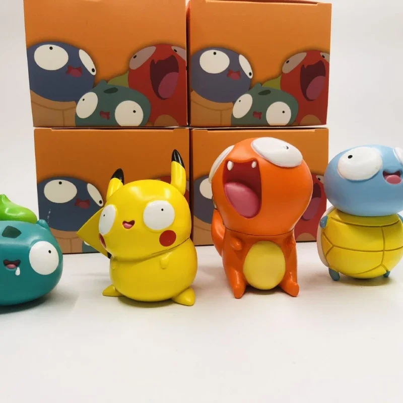 

Pokémon GK Pokémon Doll Pikachu Cartoon Cute Magic Frog Seed Little Fire Dragon Three Silly Series Jani Turtle Figure Toys Kids