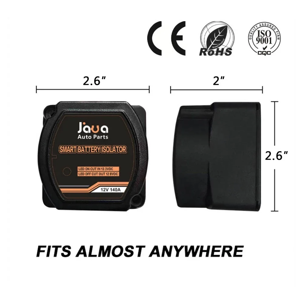 Relè Intelligente Doppio Isolatore Di Batteria 12V 140A Relè Diviso Sensibile Alla Tensione Car Rv Yacht Modificato Esterno Carica Due Batterie