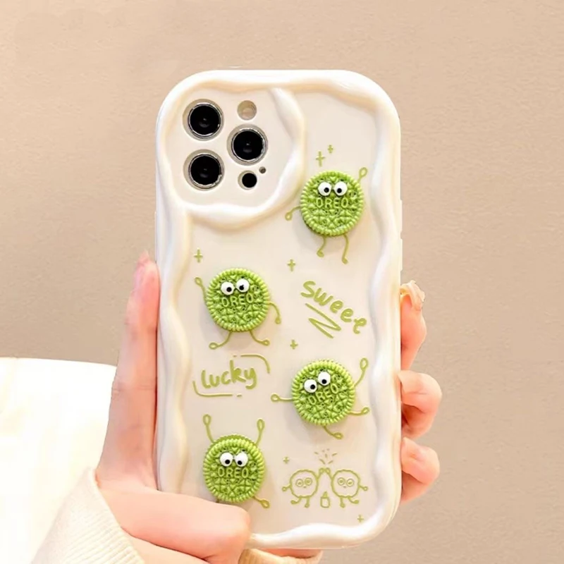 Cute 3D Lucky Cookies Cartoon Soft Wave TPU Phone Case