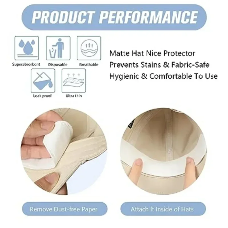 Hat Sweat Absorber 10-20pcs Disposable Hat Sweat Absorber Stickers