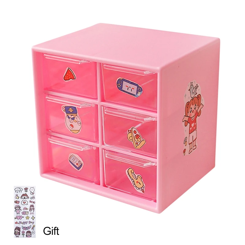 Kawaii 9 Grids ABS Drawer Desktop Organizer Multi-functional Cosmetics Makeup Office Desk Stationery Storage Box Holders desktop storage box,stationery organizer,desktop storage shelf,stationery storage box,desktop storage kit