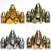 DnD Metal Dice Set - Hollow Bullet Design Zinc Alloy 7pc Dice, Antique Copper RPG Dice Set for Dungeons and Dragons 6