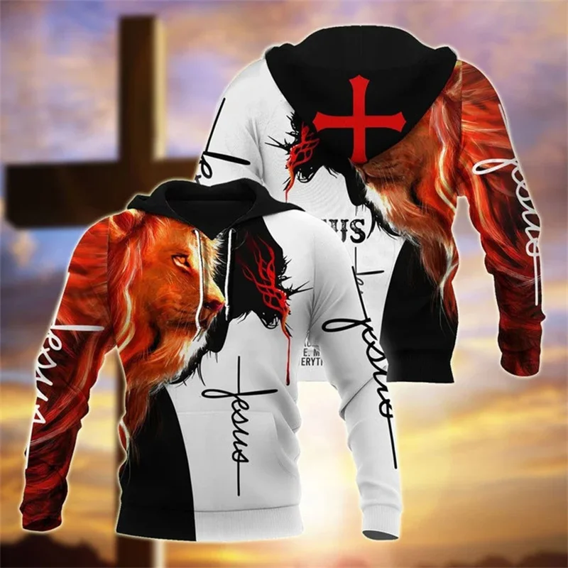 thumbnail image 1 of Sudadera con capucha con estampado 3D de Jesús cristiano bendiga a todos para hombres, sudaderas con capucha con gráfico de crucifijo, sudaderas con capucha para niños, sudadera con capucha genial de, 1 of 4