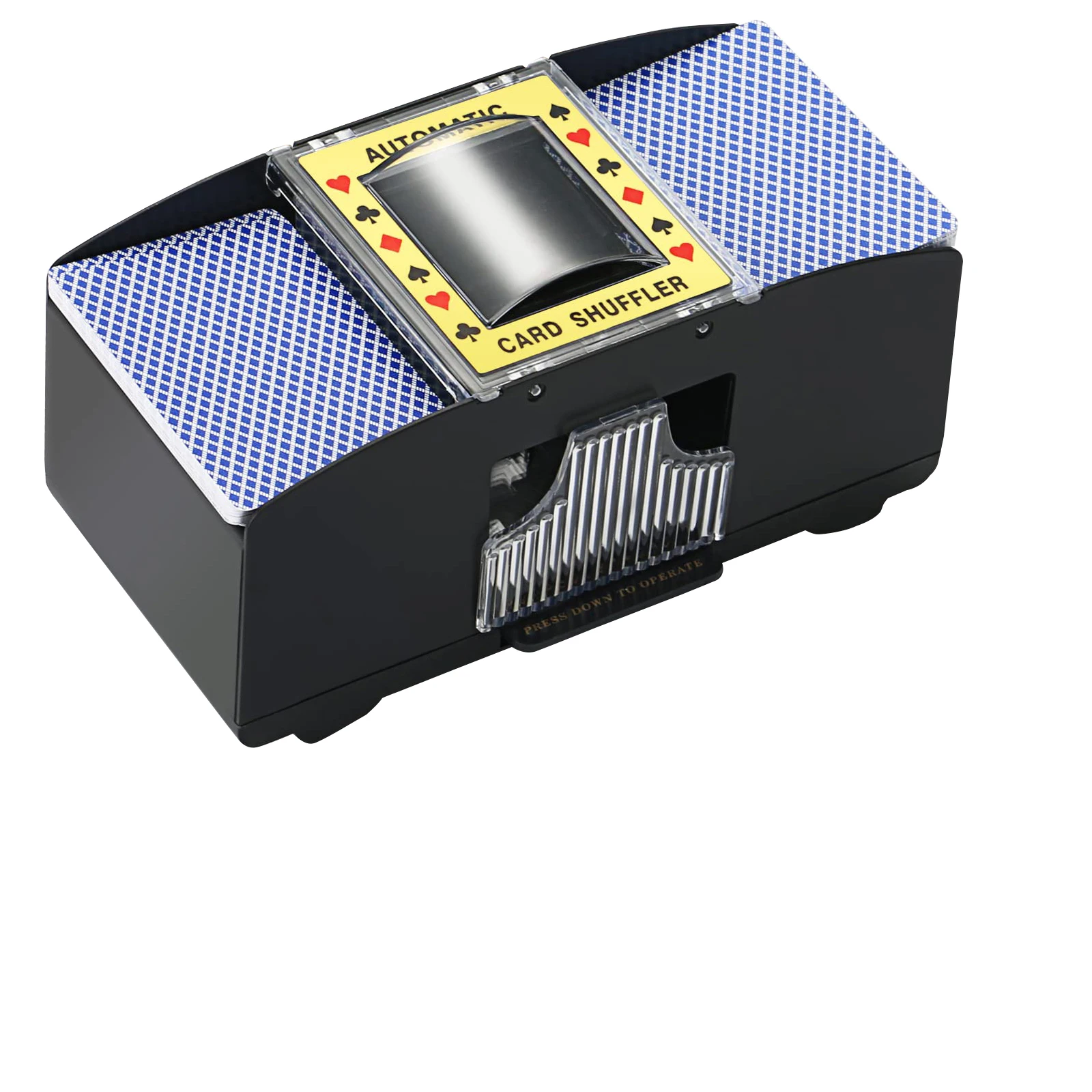 מכונת קלפים אוטומטית 2 ב-1 קלפים משחק טקסס שופלינג דילינג סוללה מופעלת שופלר משחקי שולחן מרובי שחקנים