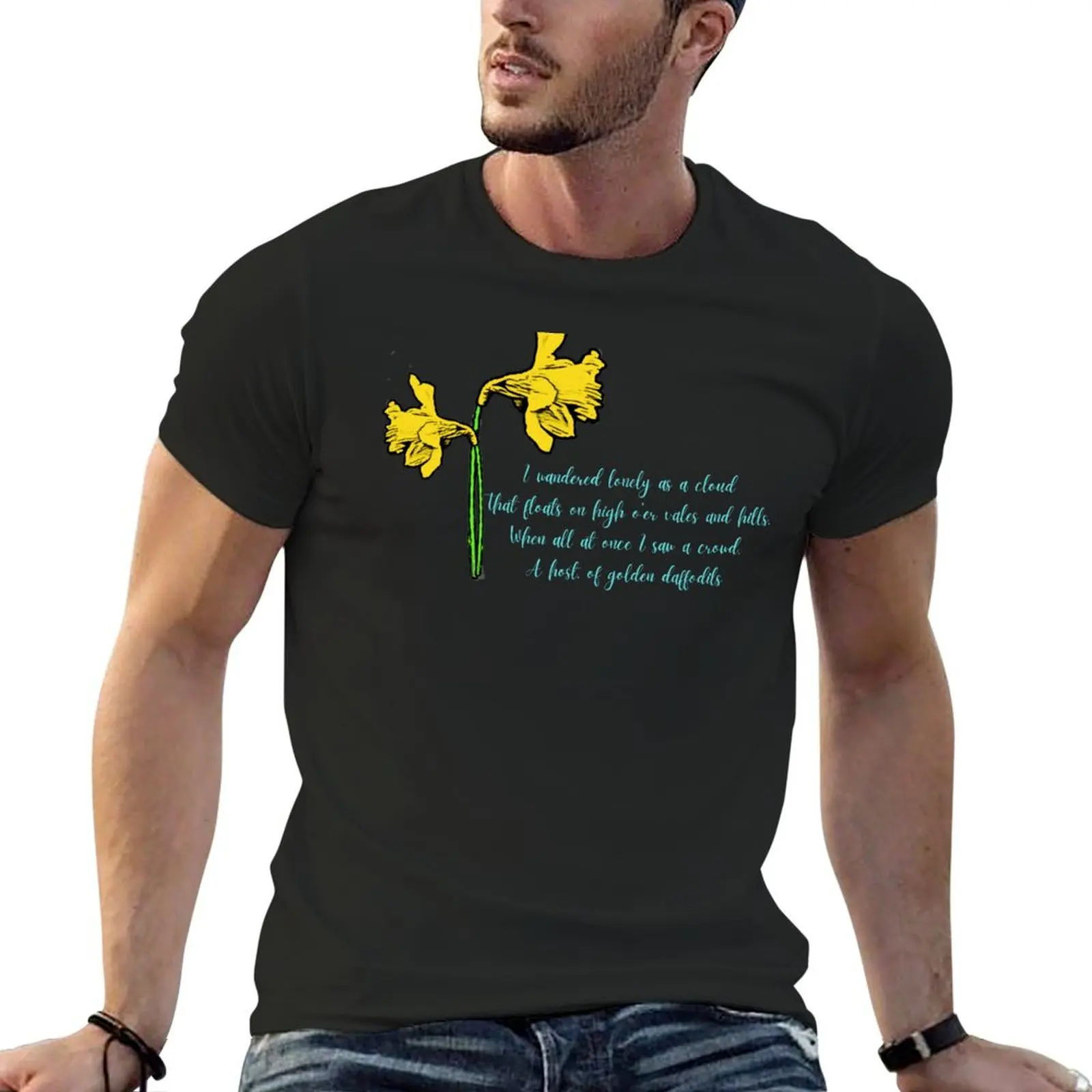 

William Wordsworth Daffodils Stylized T-Shirt plus size clothes aesthetic clothes sports fans mens graphic t-shirts big and tall