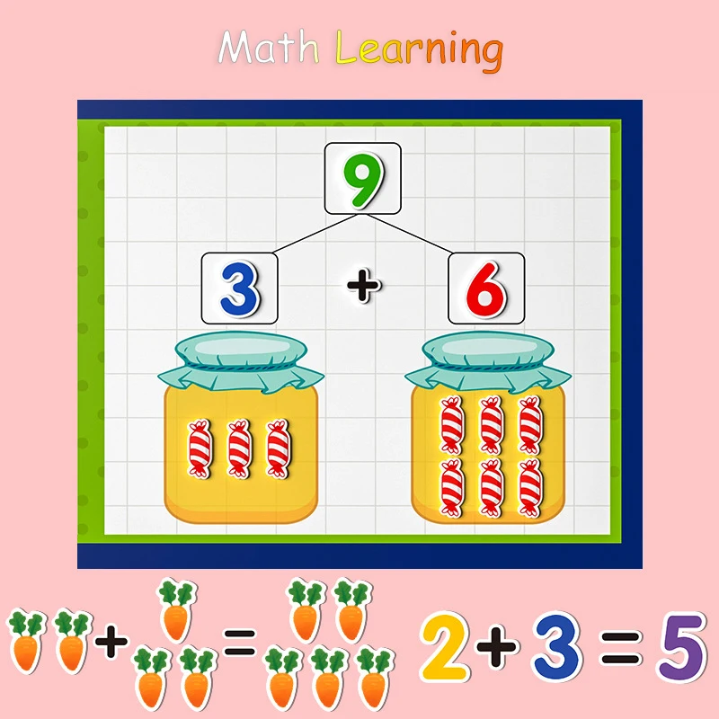 Magnetic Montessori Math Toys Number Learning Calculate Counting Game Teaching Aid Early Education Arithmetic Toy For Children