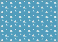 Cartoon Blue Sky and White Clouds Party Backdrop - Vinyl 350X200cm (BJ - MULTI27)
