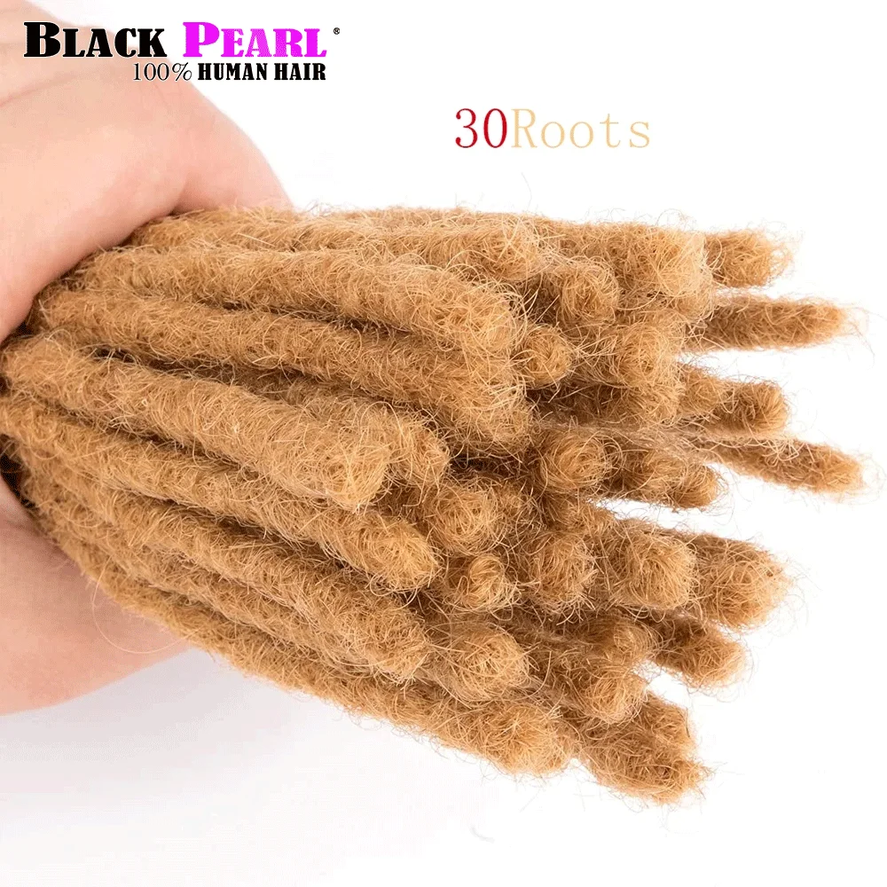 Honey Blonde Human Hair Dreadlock Extensions 0.8cm width 6 Inch 30 Roots Loc Extensions Human Hair Dreadlocks Extensions