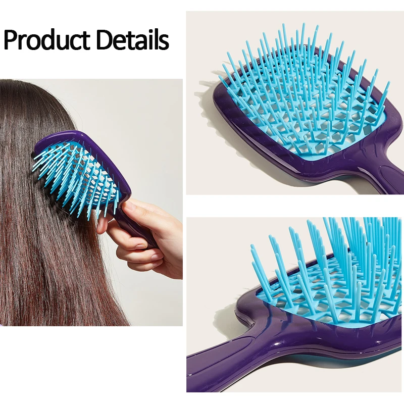 Hair comb 1Pc air cushion detangling massage hollow out wet curly barber styling tool