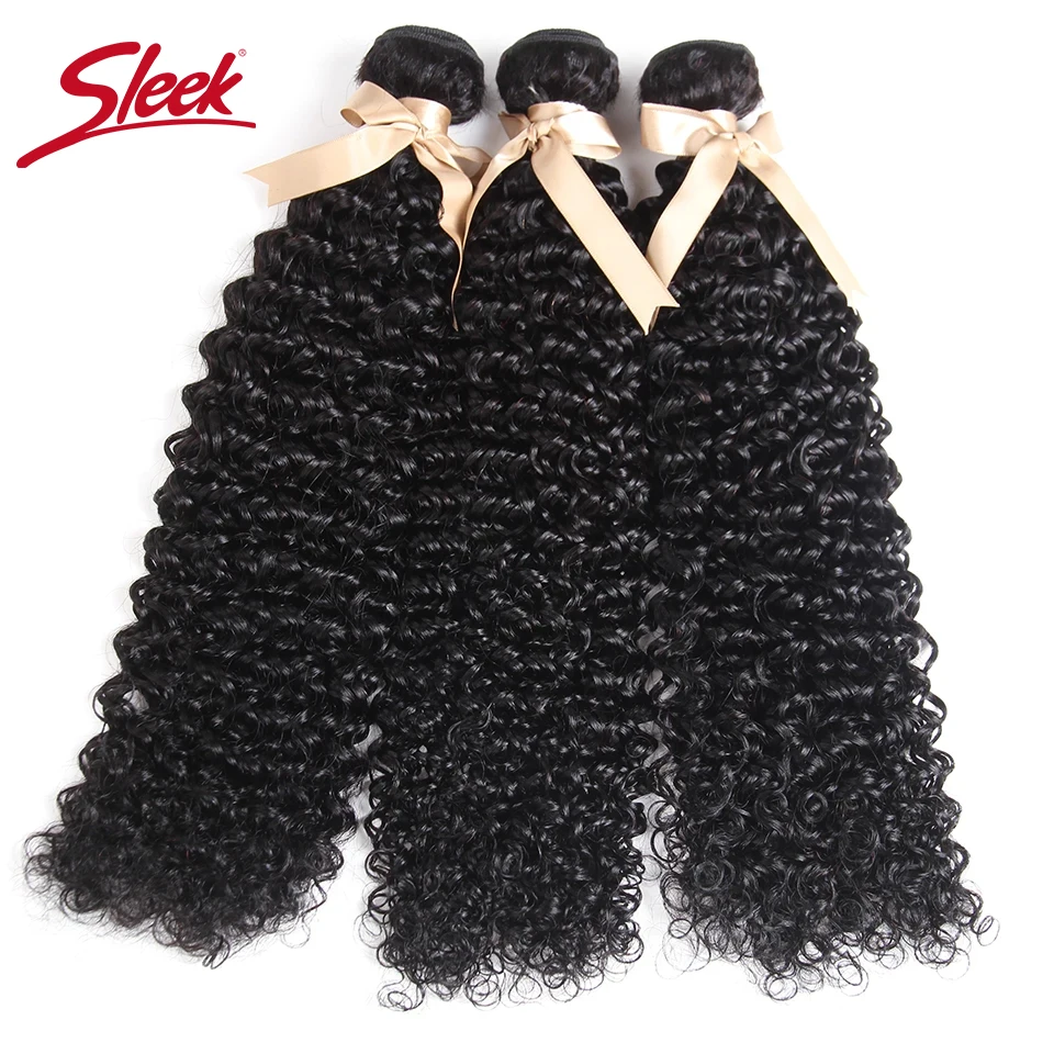 Sleek Curly Bundles Nature Brazilian Kinky Curly Human Hair Extension Remy Jerry Curl 100% Hair Black Women human hair bundles
